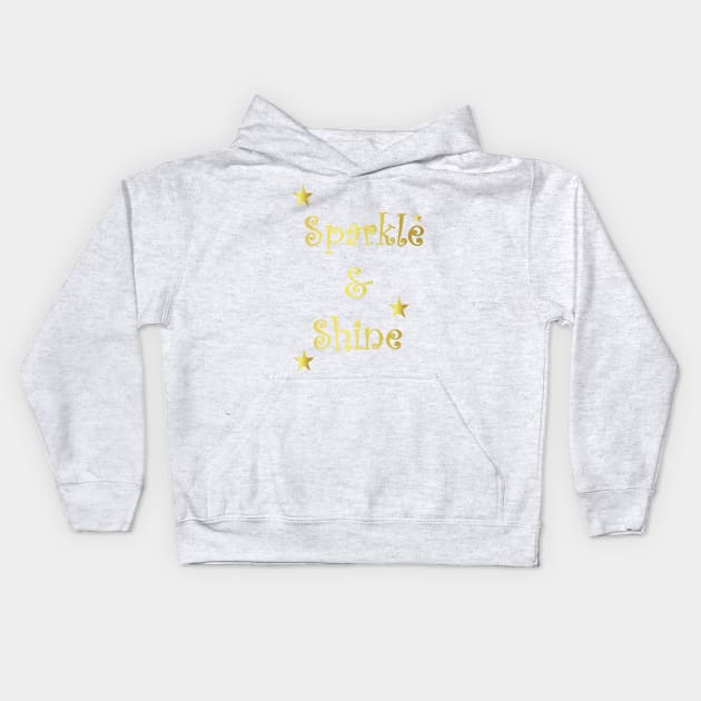 Sparkle And Shine Gold Kids Hoodie by SartorisArt1